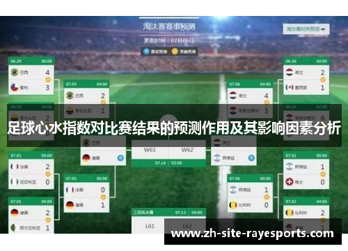 足球心水指数对比赛结果的预测作用及其影响因素分析