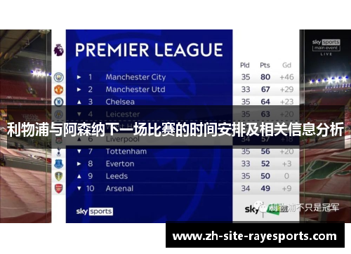 利物浦与阿森纳下一场比赛的时间安排及相关信息分析 利物浦与阿森纳下一场比赛的时间安排及相关信息分析